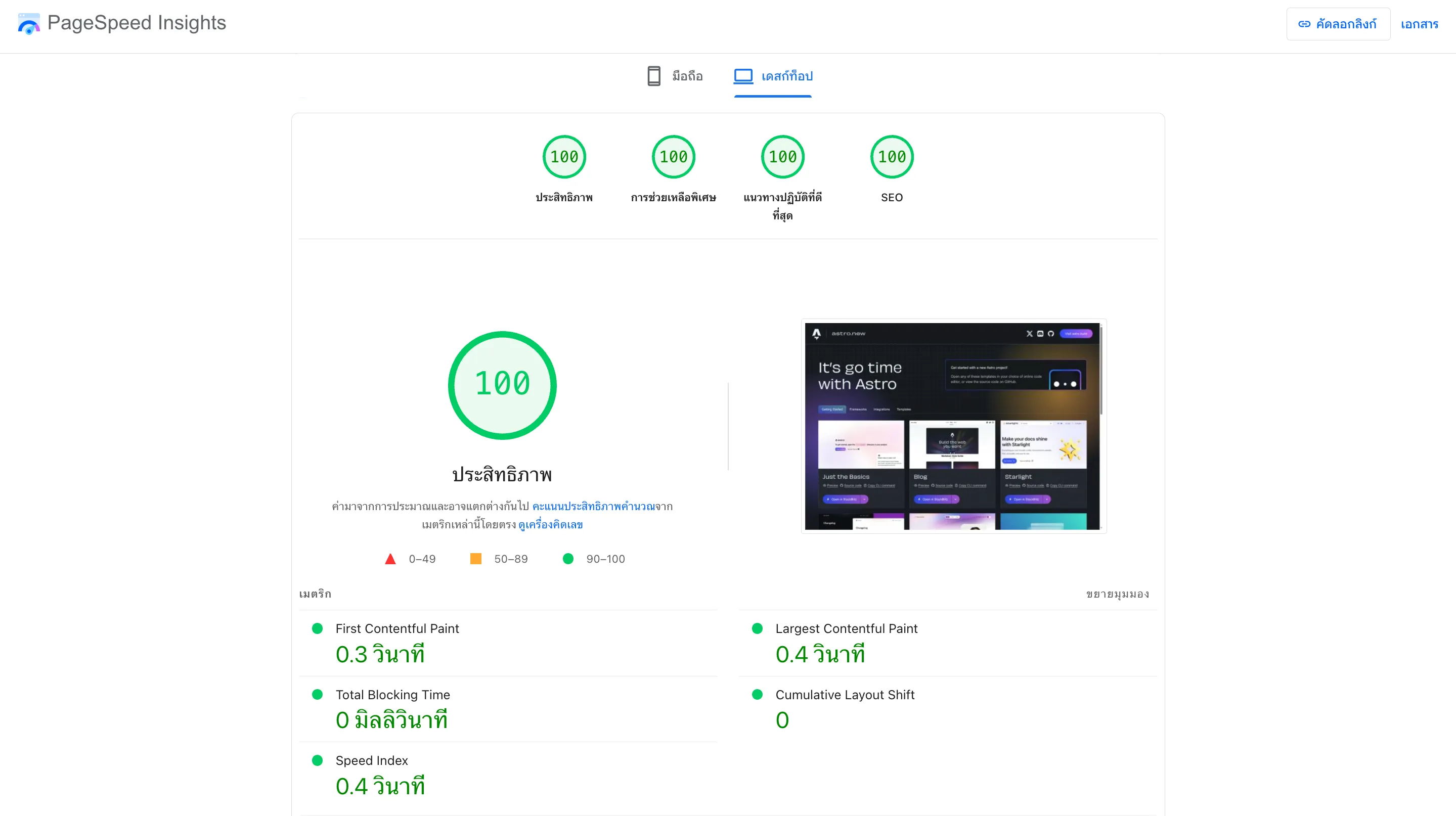 เว็บเร็วทะลุนรก! ทำ PageSpeed 100/100 ง่ายๆ ด้วย Astro Framework