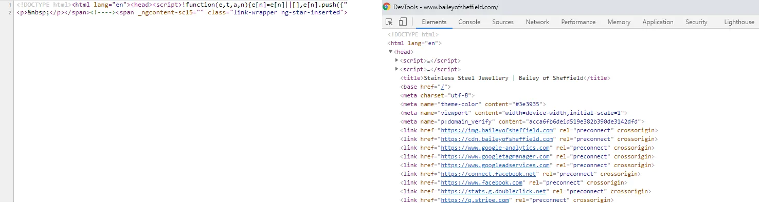 เปรียบเทียบ View Source กับ Inspect สำหรับเว็บที่ใช้ JavaScript