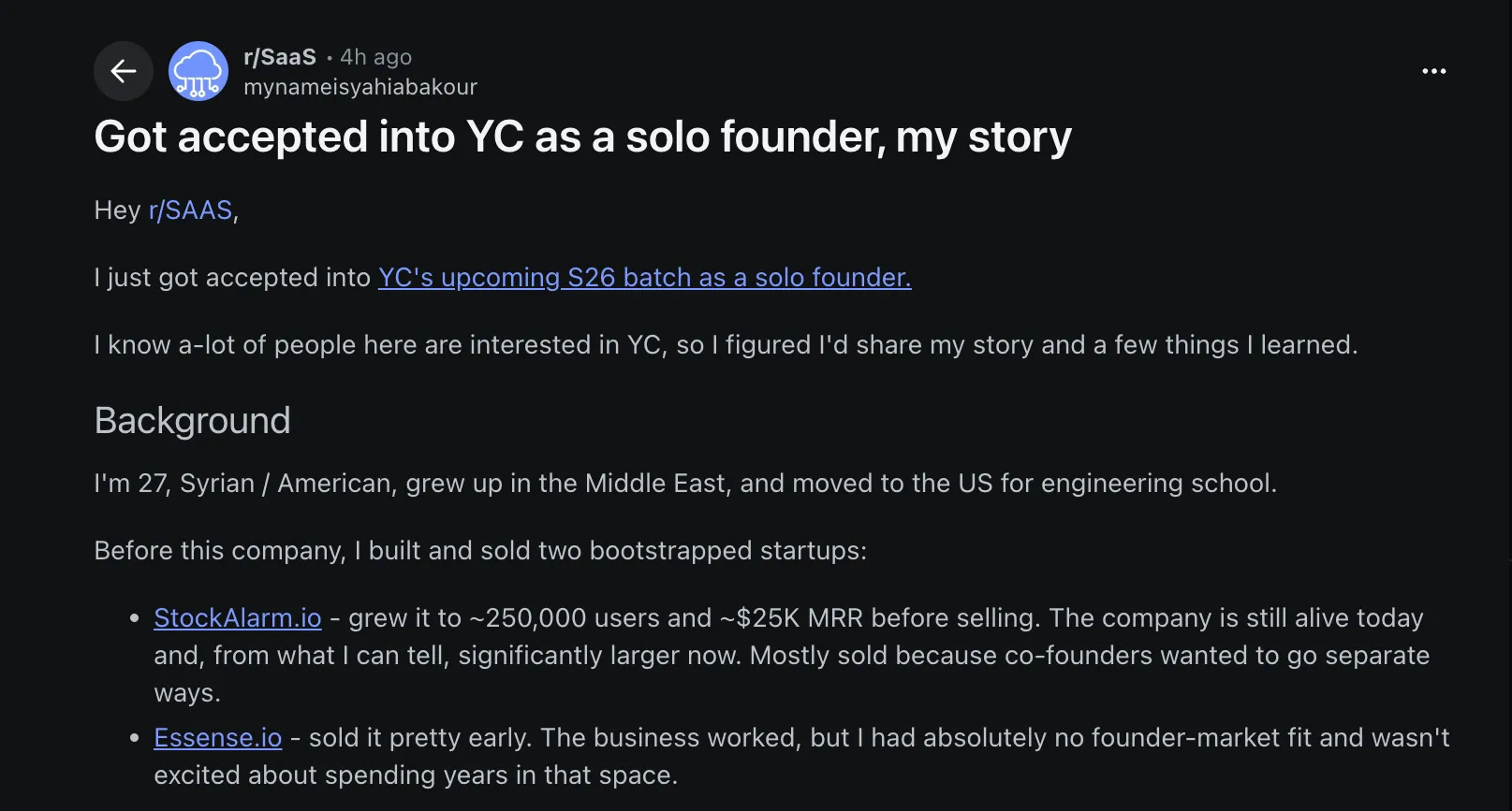 โดน YC ปฏิเสธ แต่กลับมาใหม่อีก 3 เดือนและได้เข้าในที่สุด บทเรียนจาก Solo Founde